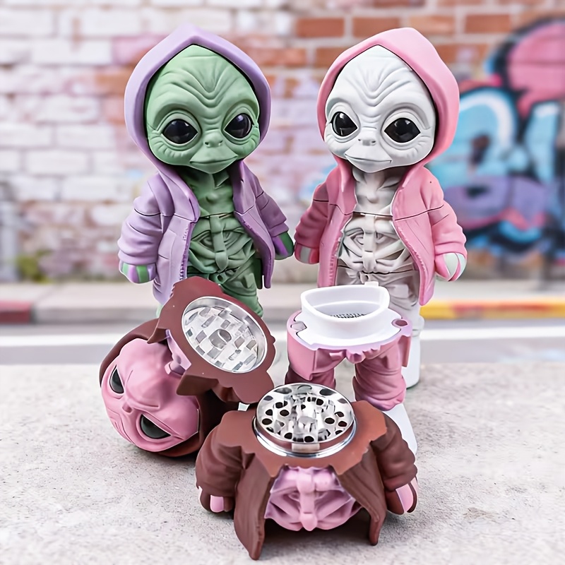 Herbal Wellness Tea - Funny Alien Herb Grinder Spice Grinder