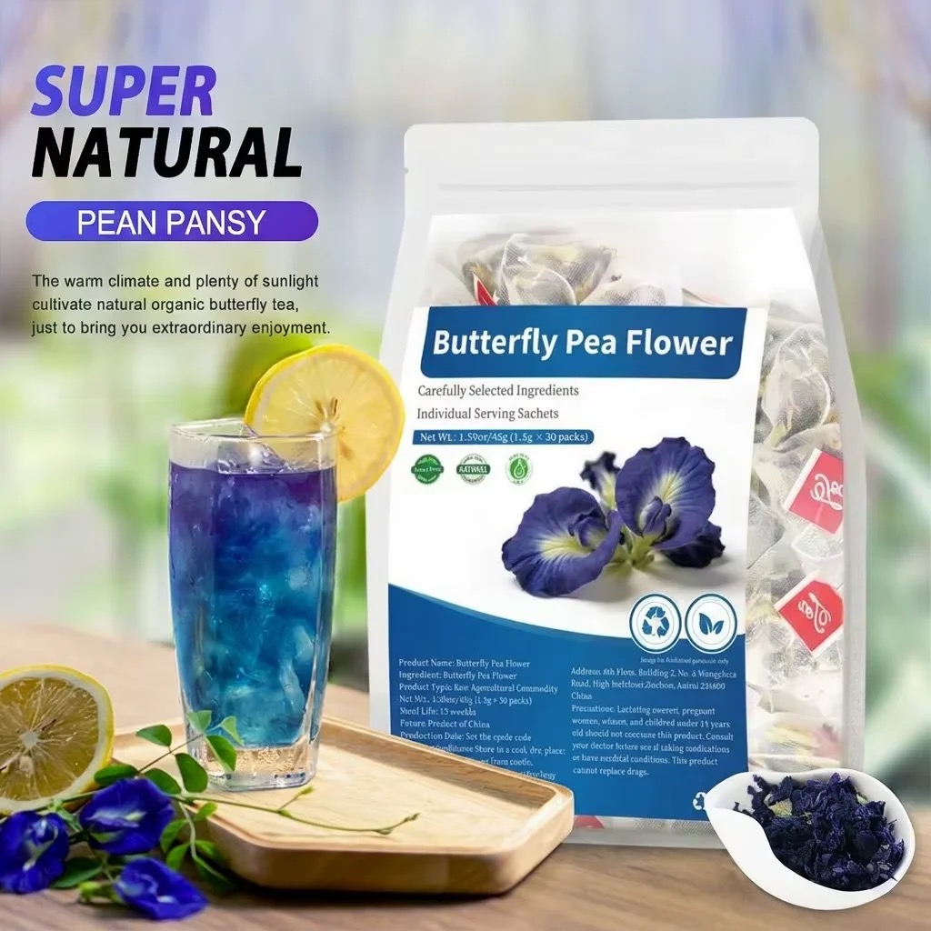 Herbal Wellness Tea - Organic Butterfly Pea Flower Triangle Tea