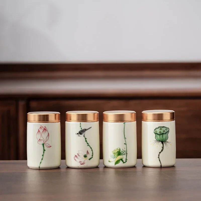 Herbal Wellness Tea - 4PCS/LOT Boutique ceramics Tea Caddy Medicinal