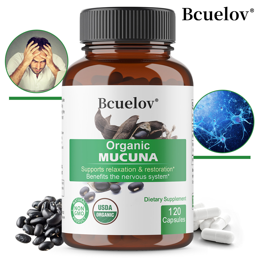 Organic Mucuna Capsules - Supp - Herbal Wellness Water recension och pris