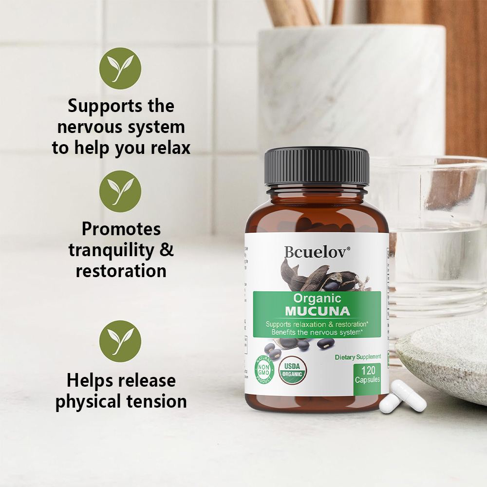 Organic Mucuna Capsules - Supp - Herbal Wellness Water recension och pris