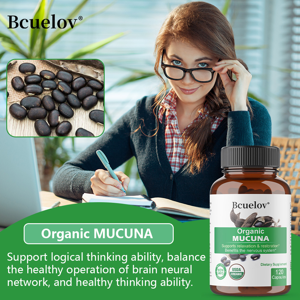 Organic Mucuna Capsules - Supp - Herbal Wellness Water recension och pris