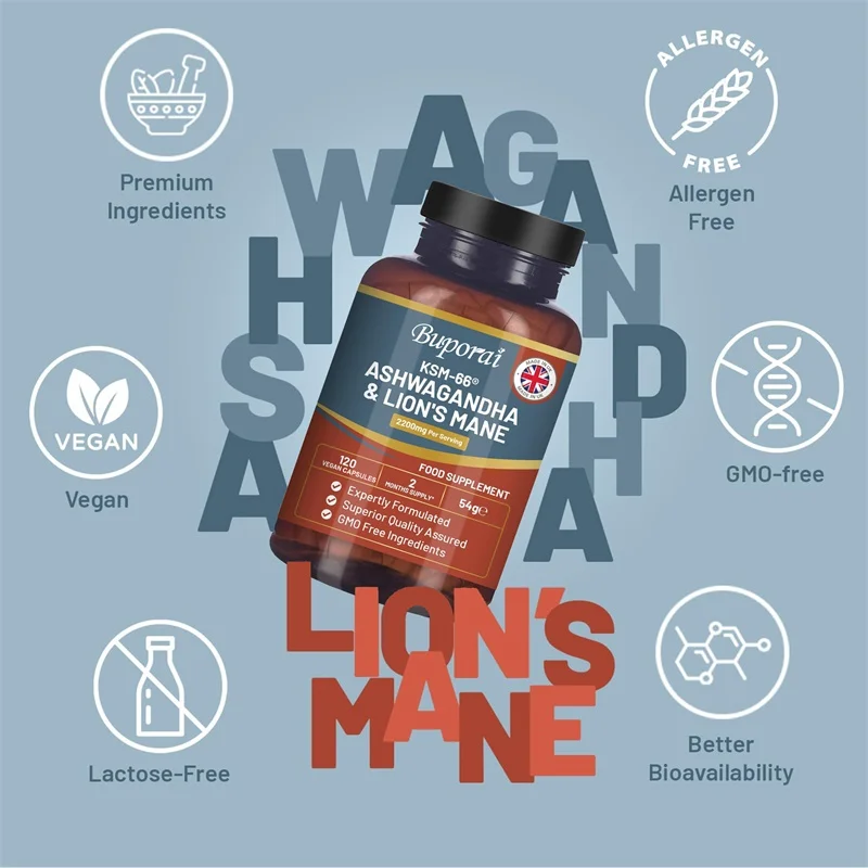 Ashwagandha and Lion’s Mane -  - Ginkgo Biloba Extract recension och pris