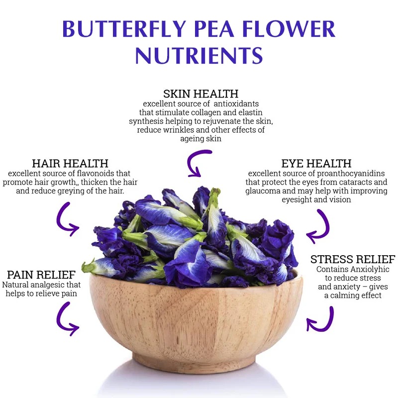 Organic Butterfly Pea Flower T - Herbal Wellness Tea recension och pris
