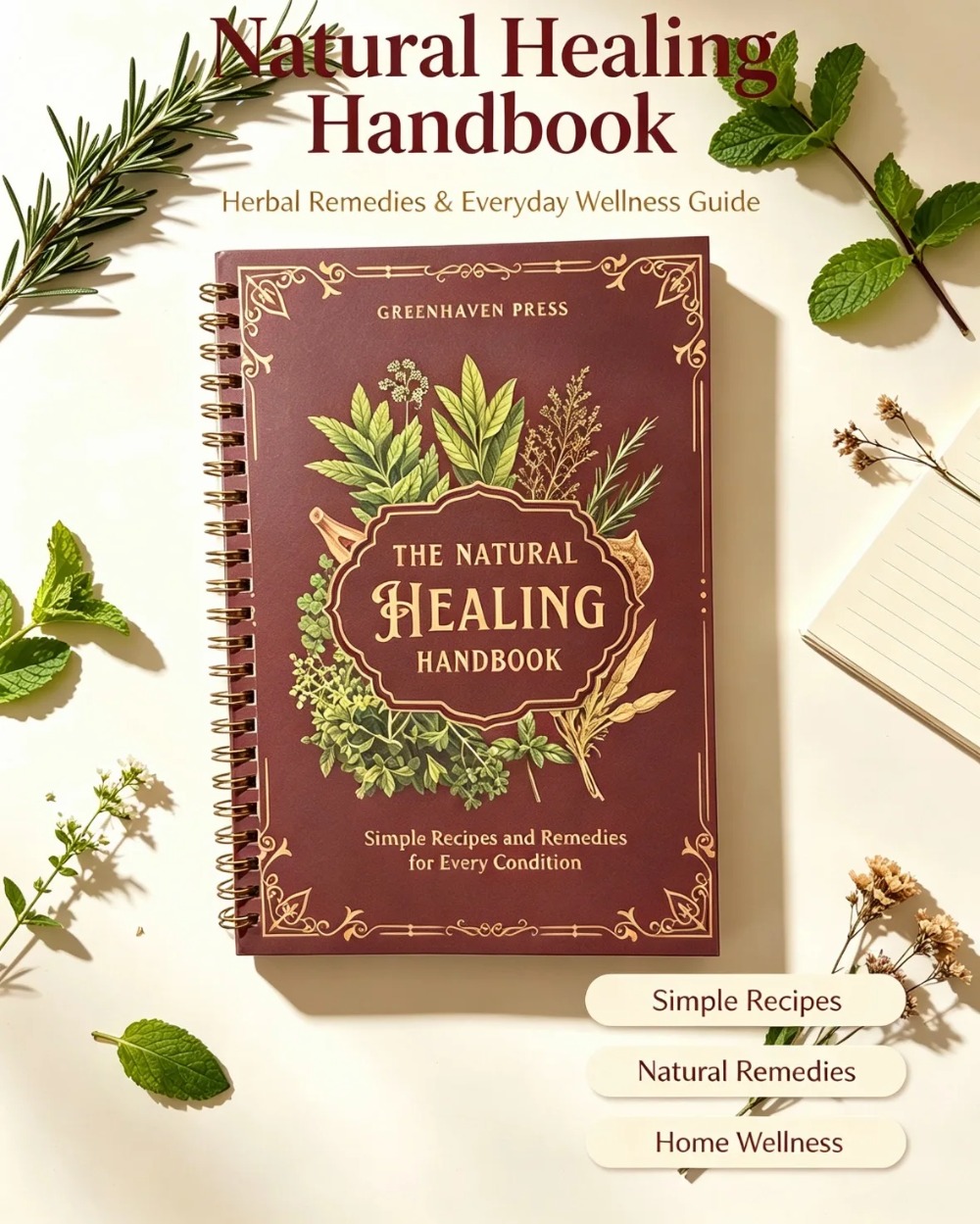 The Natural Healing Handbook N - Herbal Wellness Remedy recension och pris