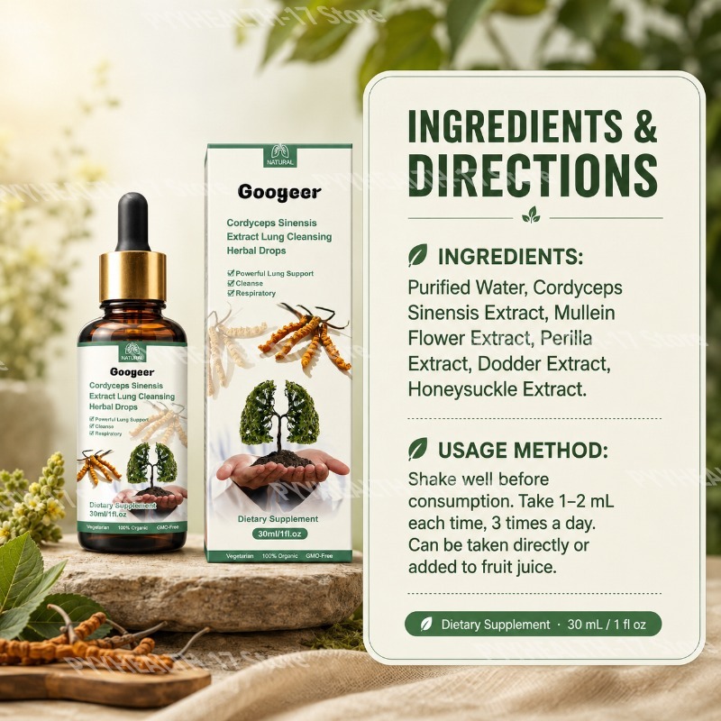 Cordyceps Drops Herbal Liquid  - Herbal Wellness Water recension och pris