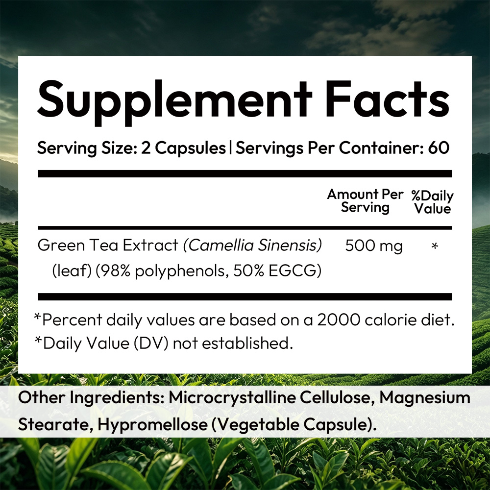 Green Tea Extract - EGCG 500 m - Herbal Wellness Water recension och pris